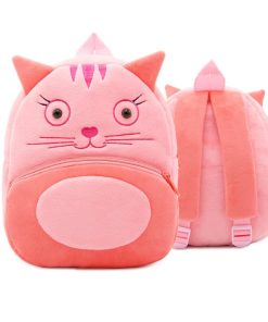 Sac à dos peluche Chat Rose