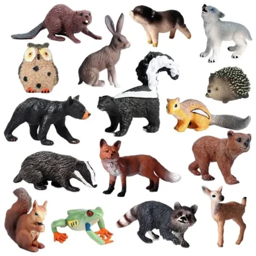 figurines d animaux de la foret ensemble de modele