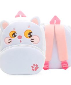 Sac à dos peluche Chat Blanc